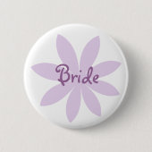 Lila Daisy Blume Bride Button (Vorderseite)