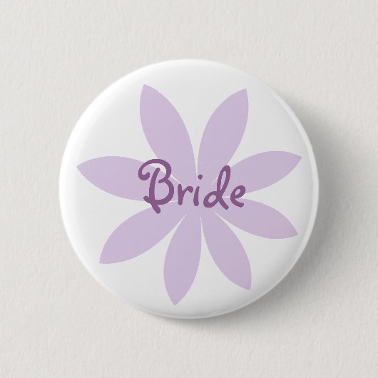 Lila Daisy Blume Bride Button (Vorderseite)