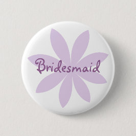 Lila Daisy Blume Bridesmaid Button