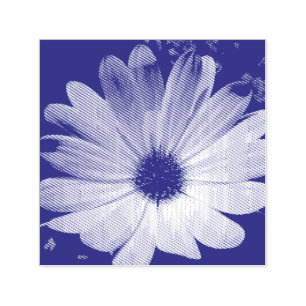 Lila Daisy-Blume-Briefmarke Permastempel
