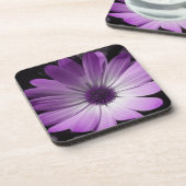 Lila Daisy Blume Cork Untersetzer (Linke Seite)