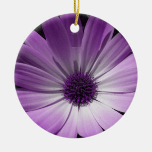 Lila Daisy Blume Custom Geburtstag Keramikornament