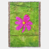 Lila Daisy-Blume Decke (Vorderseite Vertikal)