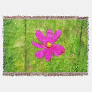 Lila Daisy-Blume Decke