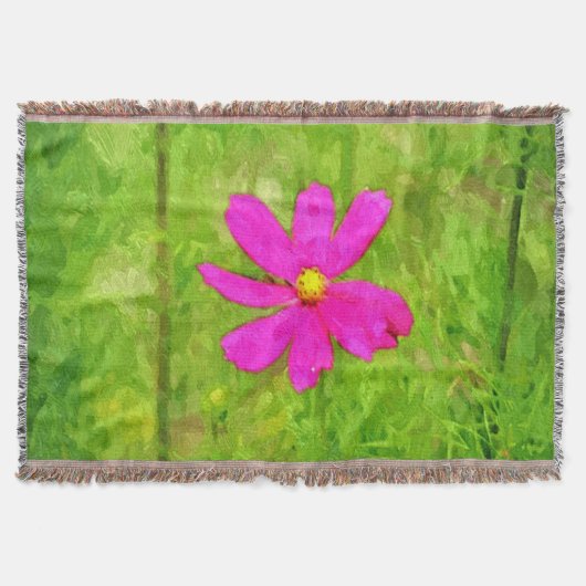 Lila Daisy-Blume Decke (Vorderseite)