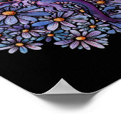 Lila Daisy Blume Dragon Poster (Ecke)