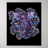 Lila Daisy Blume Dragon Poster (Vorne)