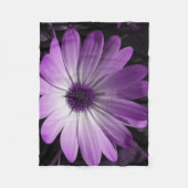 Lila Daisy Blume Fleece Blanket (Vorderseite)