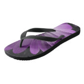 Lila Daisy Blume Flip Flops Badesandalen (Schrägansicht)