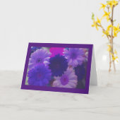 Lila Daisy Blume Foto Gruß oder Mitteilungskarten (Gelbe Blume)