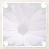 Lila Daisy Blume Glass Untersetzer (Rückseite)