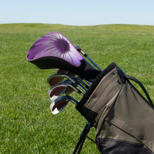 Lila Daisy Blume Golf Driver Cover Golf Headcover (In SItu)