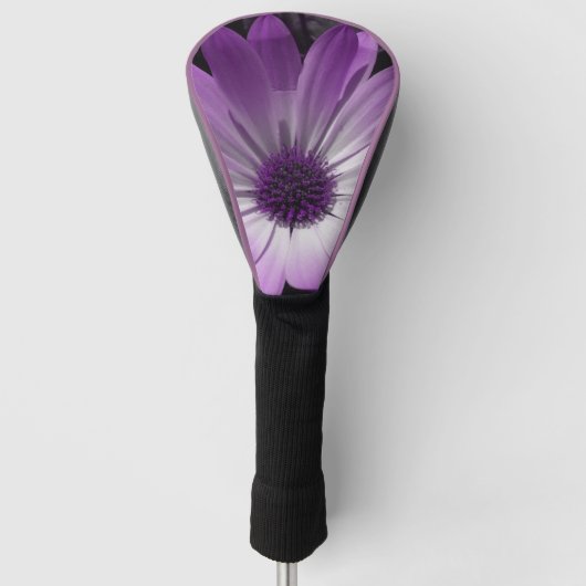 Lila Daisy Blume Golf Driver Cover Headcover (Vorderseite)