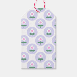 Lila Daisy Blume Kinderdusche im Bloom Party Geschenkanhänger