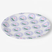 Lila Daisy Blume Kinderdusche im Bloom Party Pappteller (Schrägansicht)