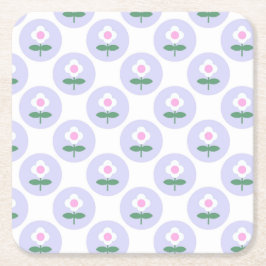 Lila Daisy Blume Kinderdusche im Bloom Party Rechteckiger Pappuntersetzer