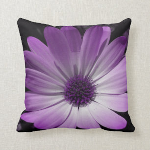 Lila Daisy Blume Kissen