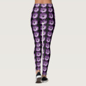 Lila Daisy Blume Leggings (Rückseite)