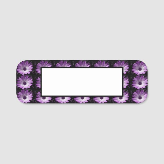 Lila Daisy-Blume Namensschild (Vorderseite)