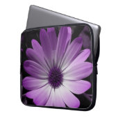 Lila Daisy Blume Notebook-Tasche Laptopschutzhülle (Vorderseite Links)