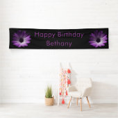 Lila Daisy Blume Personalisiert Banner (Insitu)