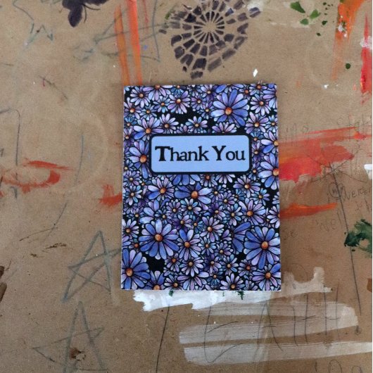 Lila Daisy-Blume Postkarte