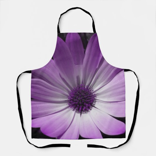 Lila Daisy-Blume Schürze (Vorderseite)