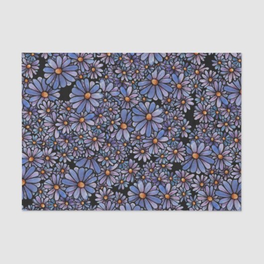 Lila Daisy-Blume Seidenpapier (Vorderseite)