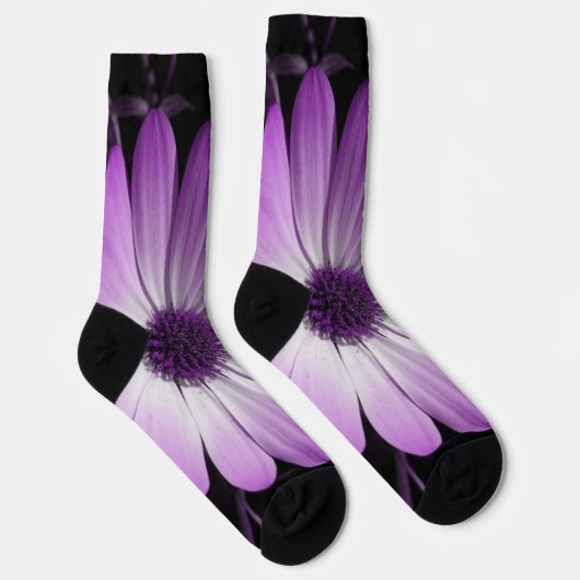 Lila Daisy-Blume Socken (Rechts)