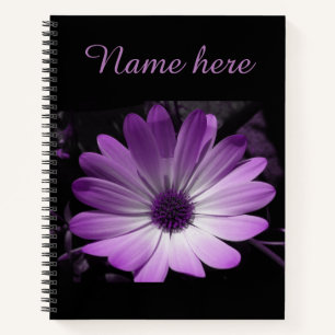 Lila Daisy Blume Spiral Notebook Notizblock