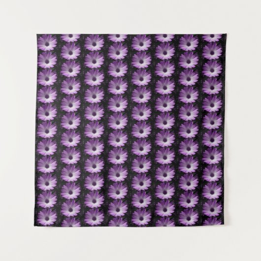 Lila Daisy Blume Tapestry Wandteppich (Vorderseite (Horizontal))