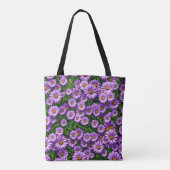 Lila Daisy Blume Tote Bag Tasche (Rückseite)