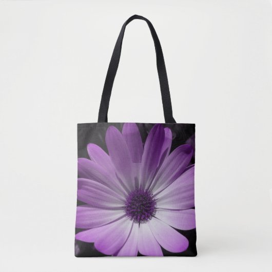 Lila Daisy Blume Tote Bag Tasche (Vorderseite)