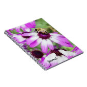 Lila Daisy Blume und Bee Journal Notizblock (Rechte Seite)