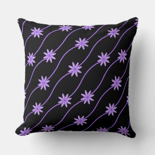 Lila Daisy Chain Blumenmuster Kissen