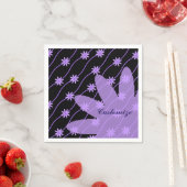 Lila Daisy Chain Blumenmuster Napkins Serviette (Beispiel)