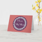 Lila Daisy Circle Karte (Gelbe Blume)