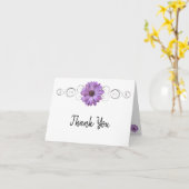 Lila Daisy Dankykarte Karte (Gelbe Blume)