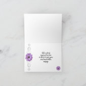 Lila Daisy Dankykarte Karte (Innenseite)