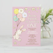 Lila Daisy einige sonnige Wende 1. Geburtstag Einladung (Stehend Vorderseite)