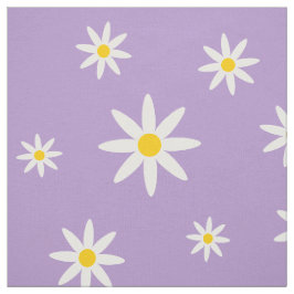 Lila Daisy-Fabrik Stoff