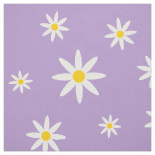 Lila Daisy-Fabrik Stoff