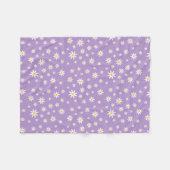 Lila Daisy Fleece-Blanken Fleecedecke (Vorderseite (Horizontal))
