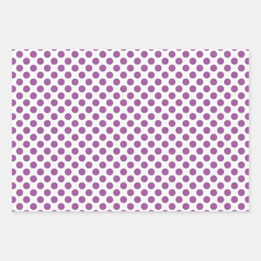 Lila Daisy Floral Stripes Polka Dot Geschenkpapier Set (Vorderseite 3)