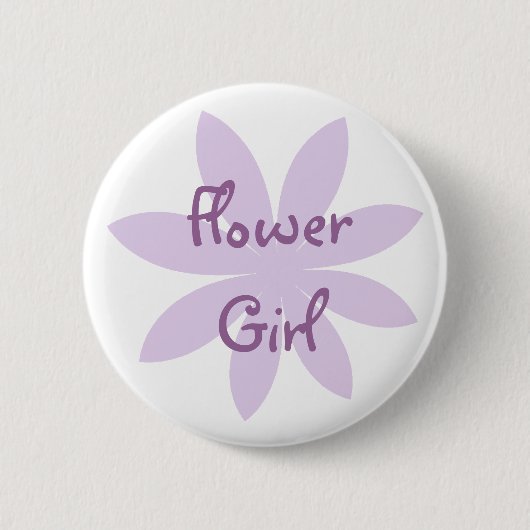 Lila Daisy Flower Girl Button (Vorderseite)