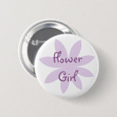Lila Daisy Flower Girl Button (Vorne & Hinten)