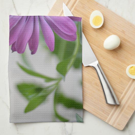 Lila Daisy Geschirrtuch (Viertel Falte)