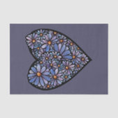 Lila Daisy Herz Seidenpapier (Vorderseite)