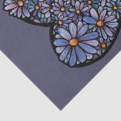 Lila Daisy Herz Seidenpapier (Ausschnitt)