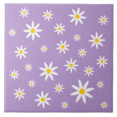 Lila Daisy Keramik Tile Fliese (Vorderseite)